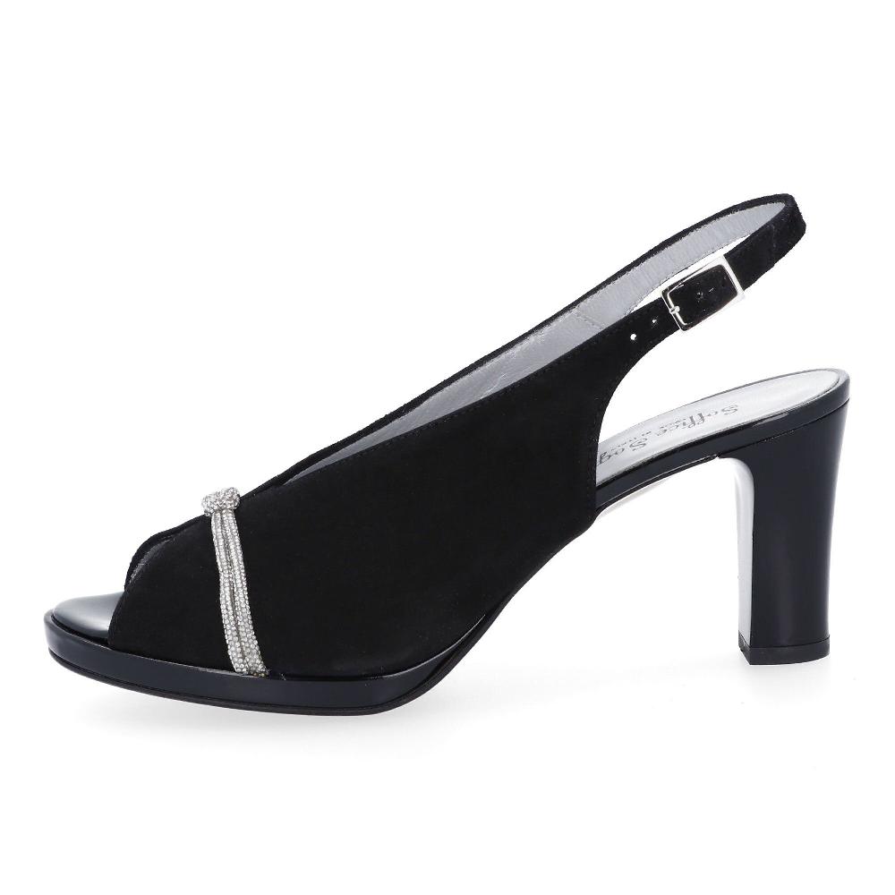 QVC Soffice Sogno Sandali In Pelle Con Strass Tacco 8cm
