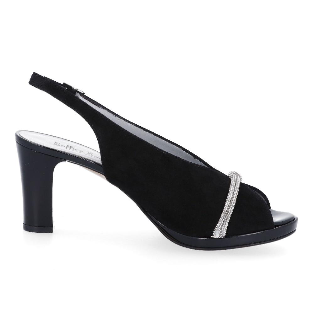 QVC Soffice Sogno Sandali In Pelle Con Strass Tacco 8cm