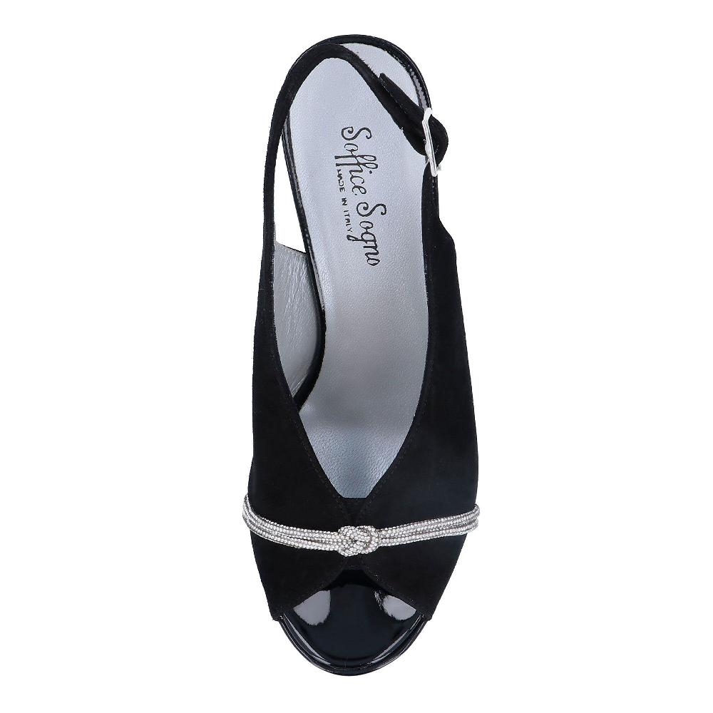 QVC Soffice Sogno Sandali In Pelle Con Strass Tacco 8cm