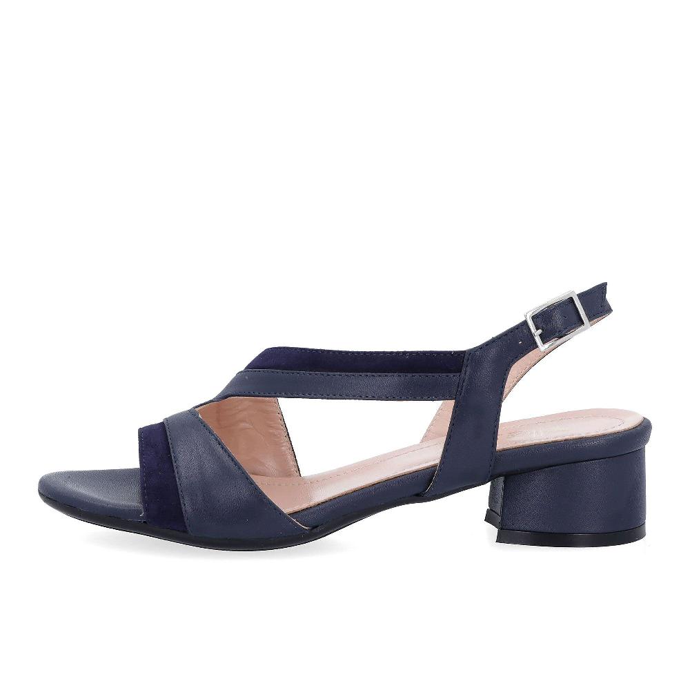 QVC Soffice Sogno Sandali In Pelle Inserto Scamosciato E Tacco 4 Cm