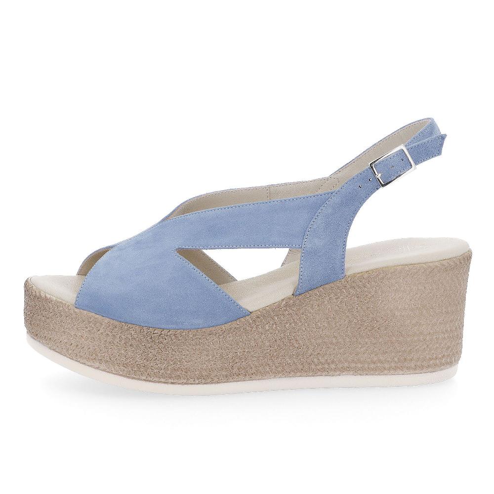 QVC Soffice Sogno Sandali In Pelle Scamosciata Con Zeppa 7 Cm