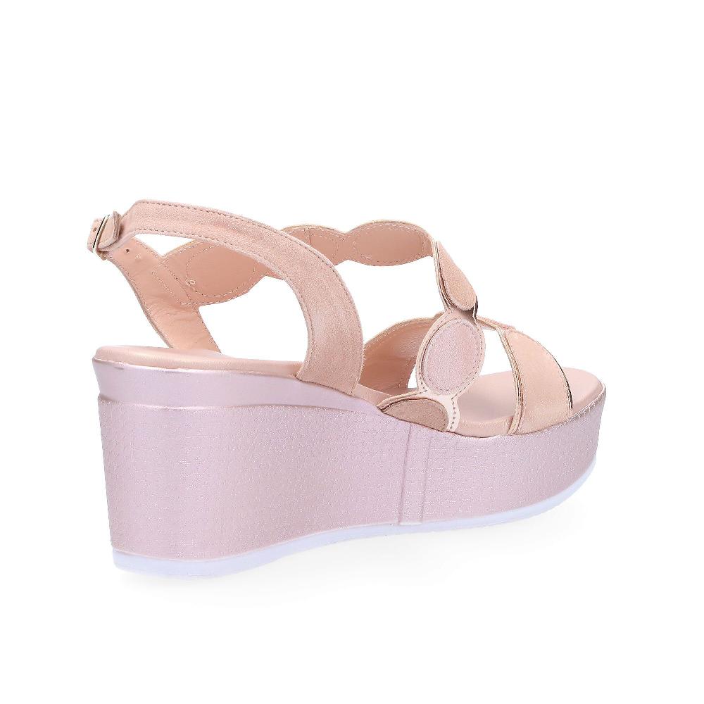 QVC Soffice Sogno Sandali In Pelle Scamosciata Con Zeppa 8 Cm E Plateau