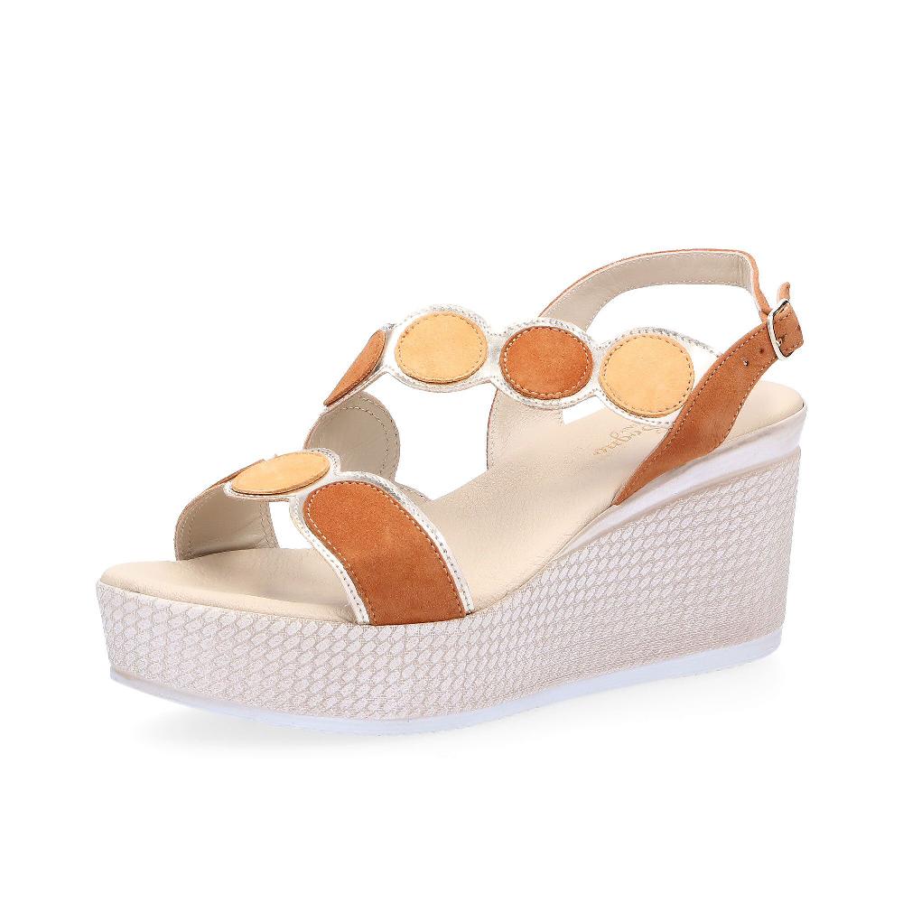 QVC Soffice Sogno Sandali in pelle scamosciata con zeppa 8 cm e plateau