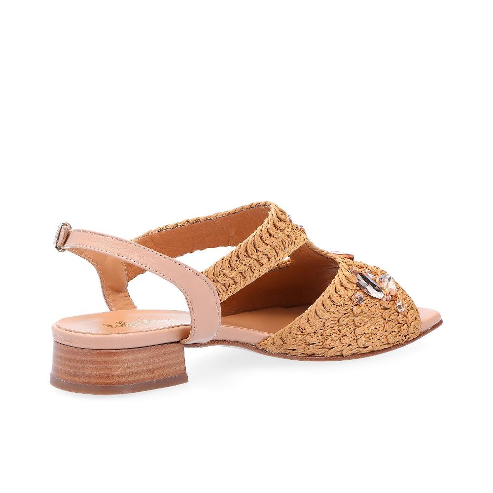 QVC Soffice Sogno Sandali In Rafia Con Inserti Tacco 3 Cm