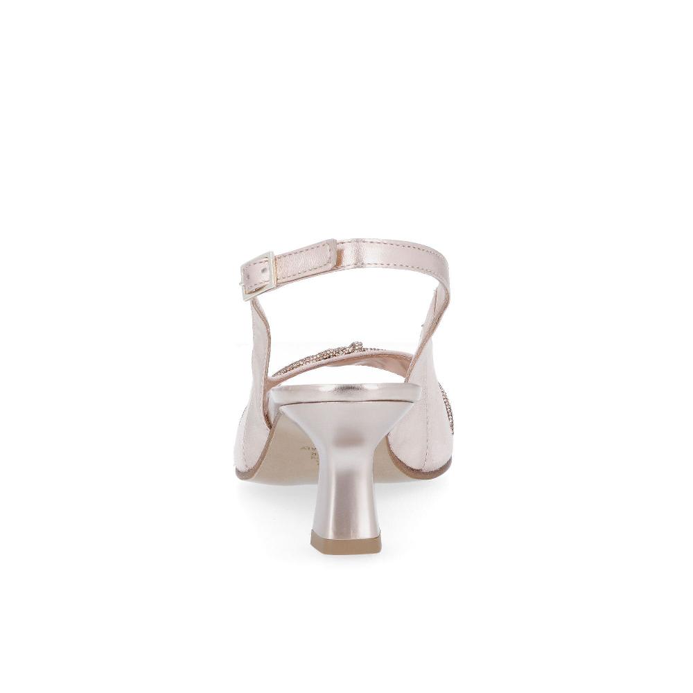 QVC Soffice Sogno Sandali Spuntati In Pelle Con Strass Tacco 6 5cm