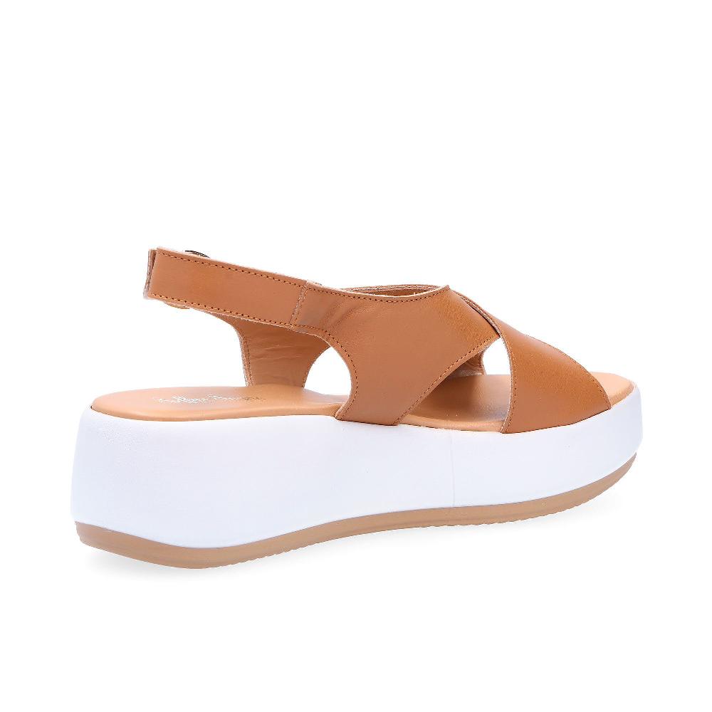 QVC Soffice Sogno Sandalo In Pelle A Fasce Incrociate Con Zeppa 6 Cm