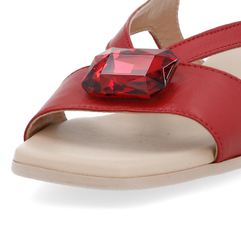 QVC Soffice Sogno Sandalo In Pelle Dettaglio Gioiello Tacco 2 5 Cm