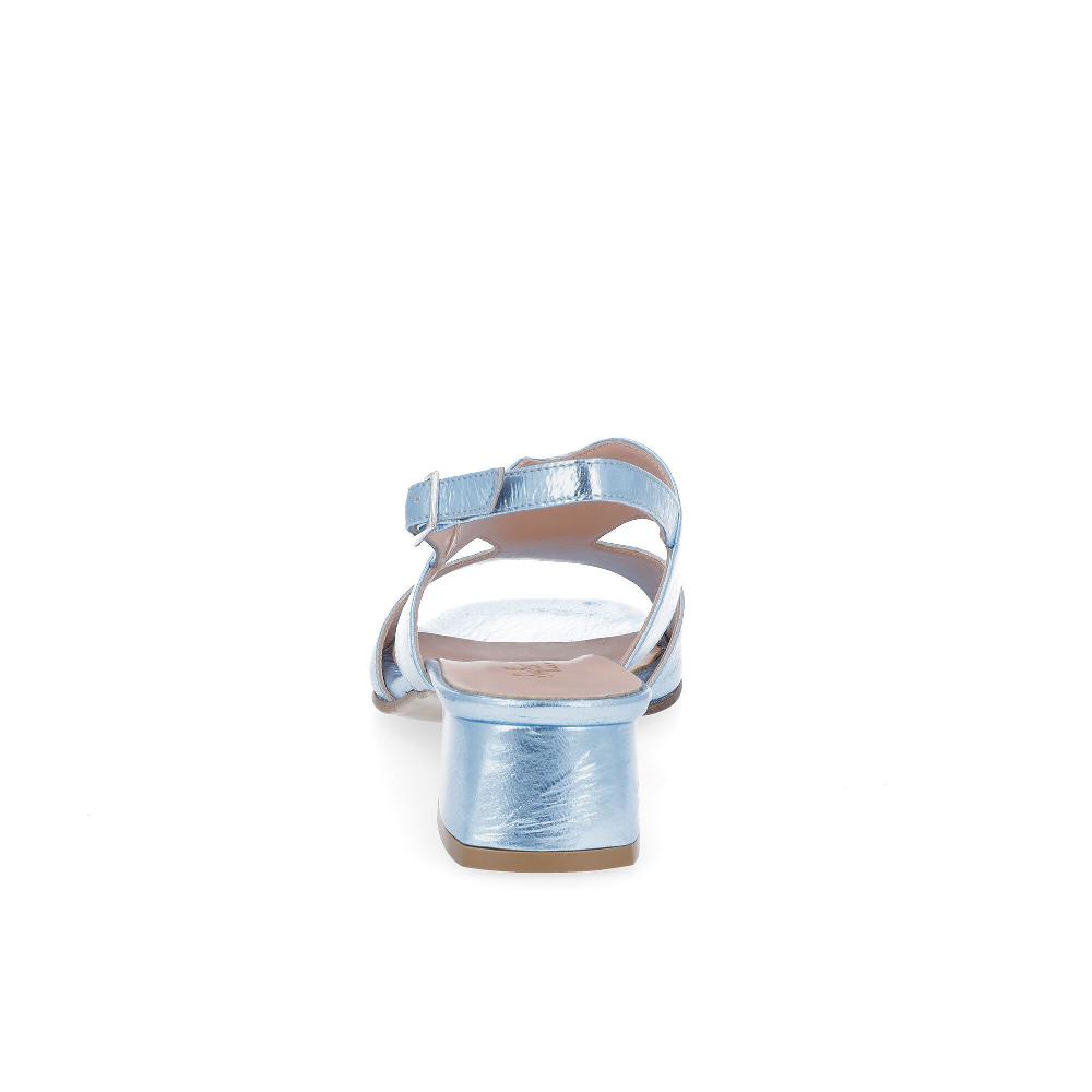 QVC Soffice Sogno Sandalo In Pelle Laminata Tacco 4 5 Cm Made In Italy