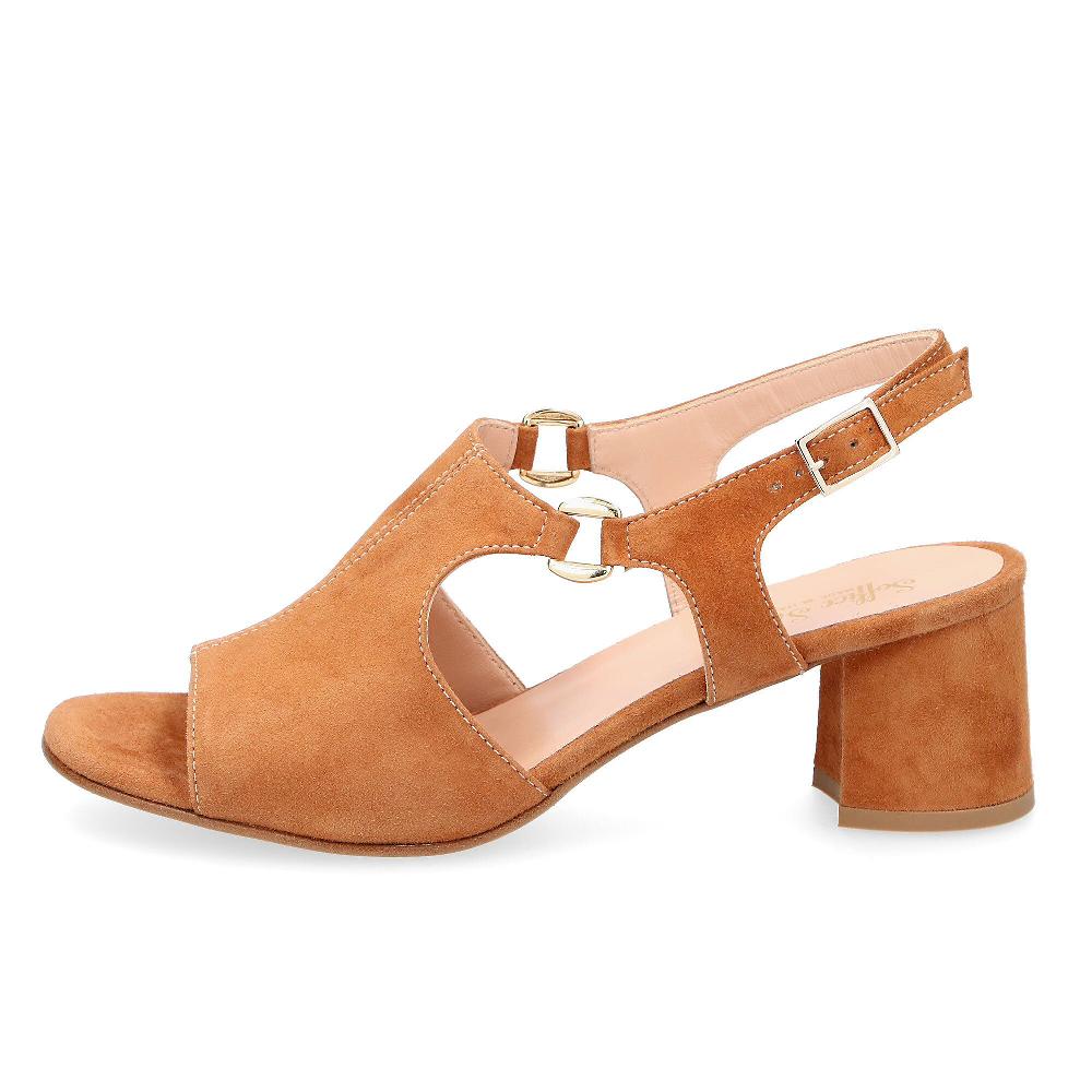 QVC Soffice Sogno Sandalo In Pelle Scamosciata Con Tacco 6 Cm