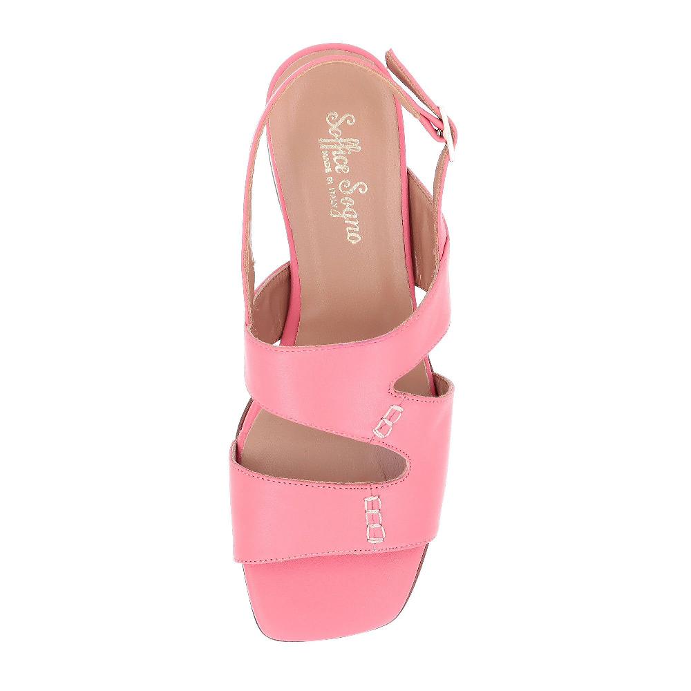 QVC Soffice Sogno Sandalo Spuntati In Pelle Fascia Con Intagli Sui Lati