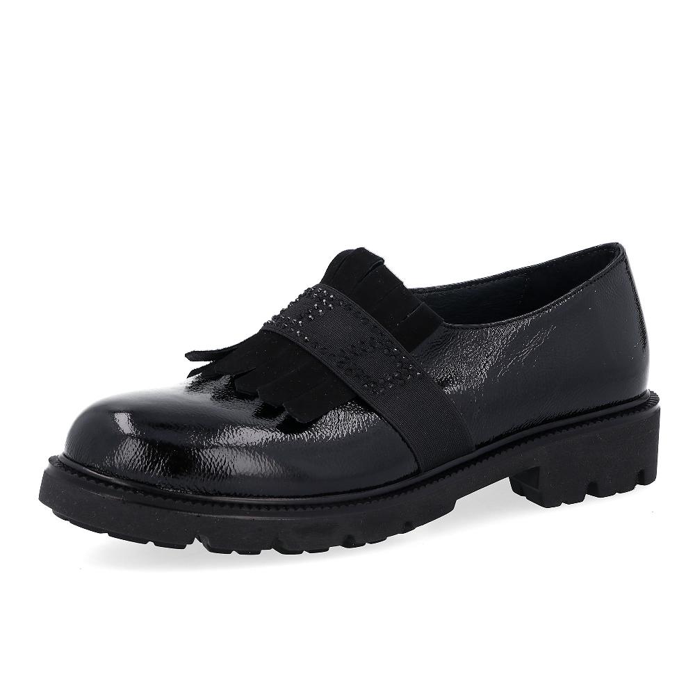 QVC Soffice Sogno Scarpe In Pelle Effetto Vernice Con Frange E Borchie