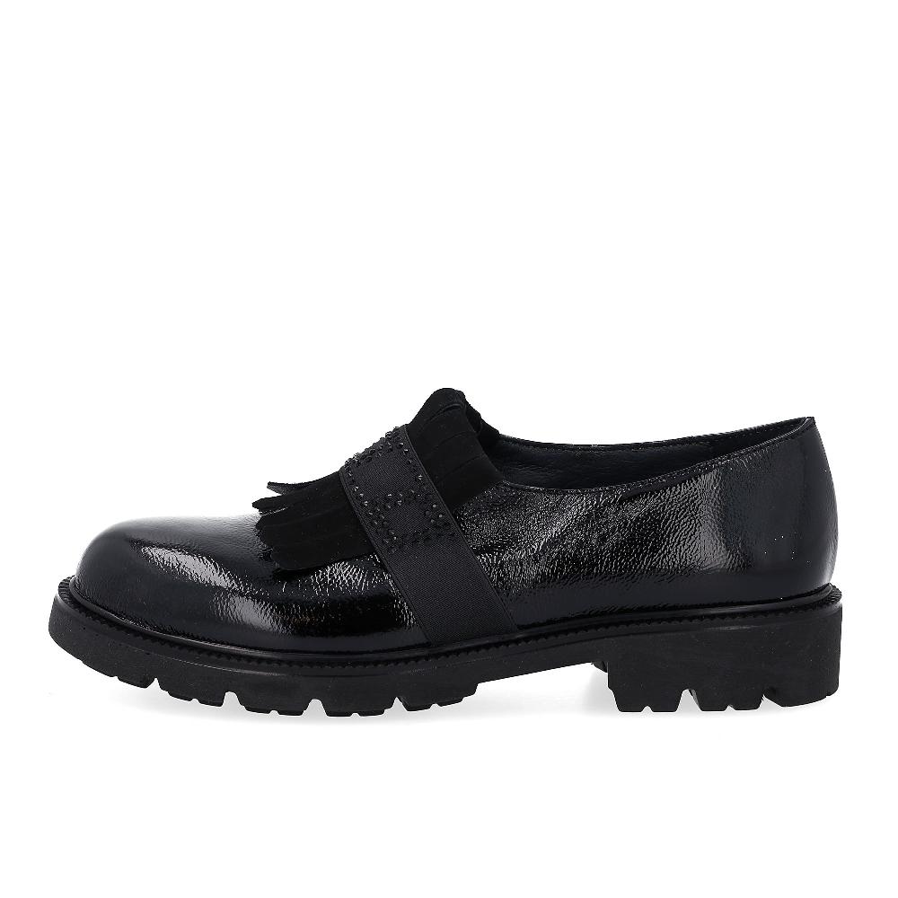 QVC Soffice Sogno Scarpe In Pelle Effetto Vernice Con Frange E Borchie