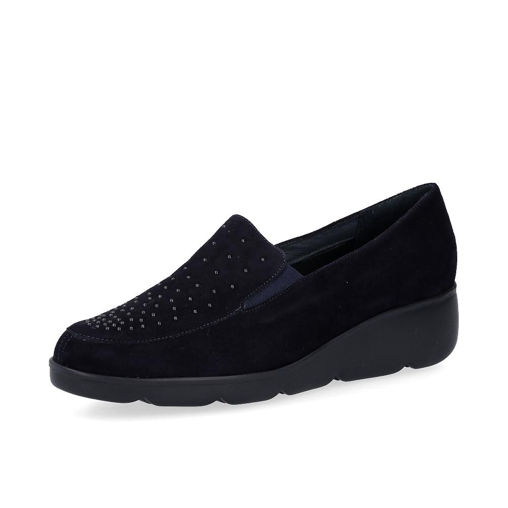 QVC Soffice Sogno Slip on in pelle scamosciata con borchie