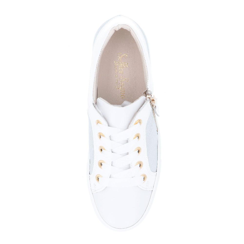 QVC Soffice Sogno Sneaker Stringata Con Tomaia In Pelle E Zip Sul Lato