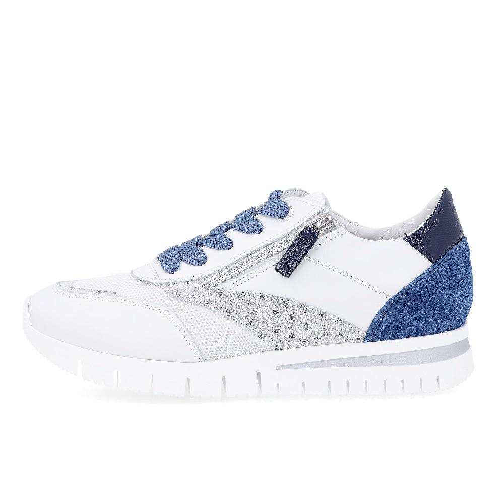 QVC Soffice Sogno Sneakers Stringate In Pelle Con Zip Sul Fianco E Tacco 3 Cm