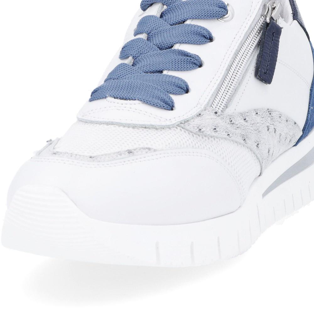 QVC Soffice Sogno Sneakers Stringate In Pelle Con Zip Sul Fianco E Tacco 3 Cm