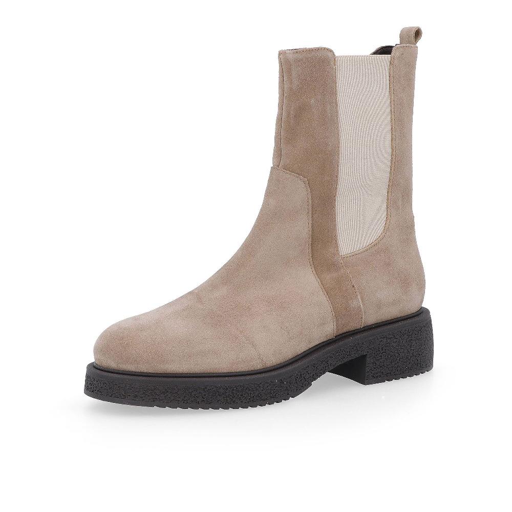 QVC Soffice Sogno Stivaletti in pelle con zip e maxi elastico tacco 4cm