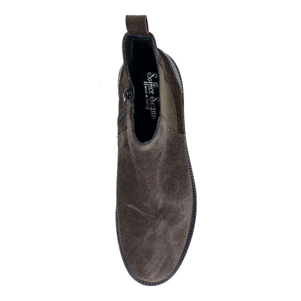 QVC Soffice Sogno Tronchetti In Pelle Scamosciata Con Inserto In Maglia