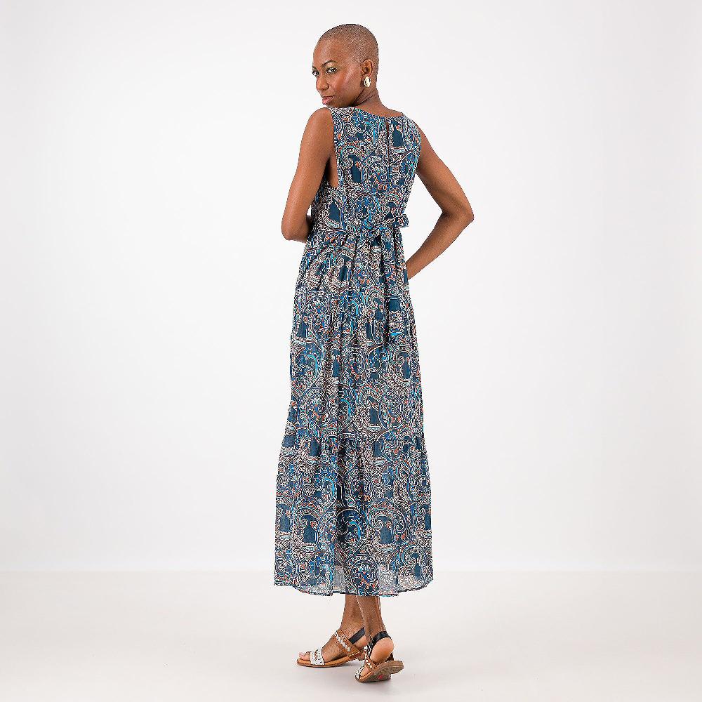 QVC SottoMarino Abito Maxi Smanicato In Cotone Fantasia