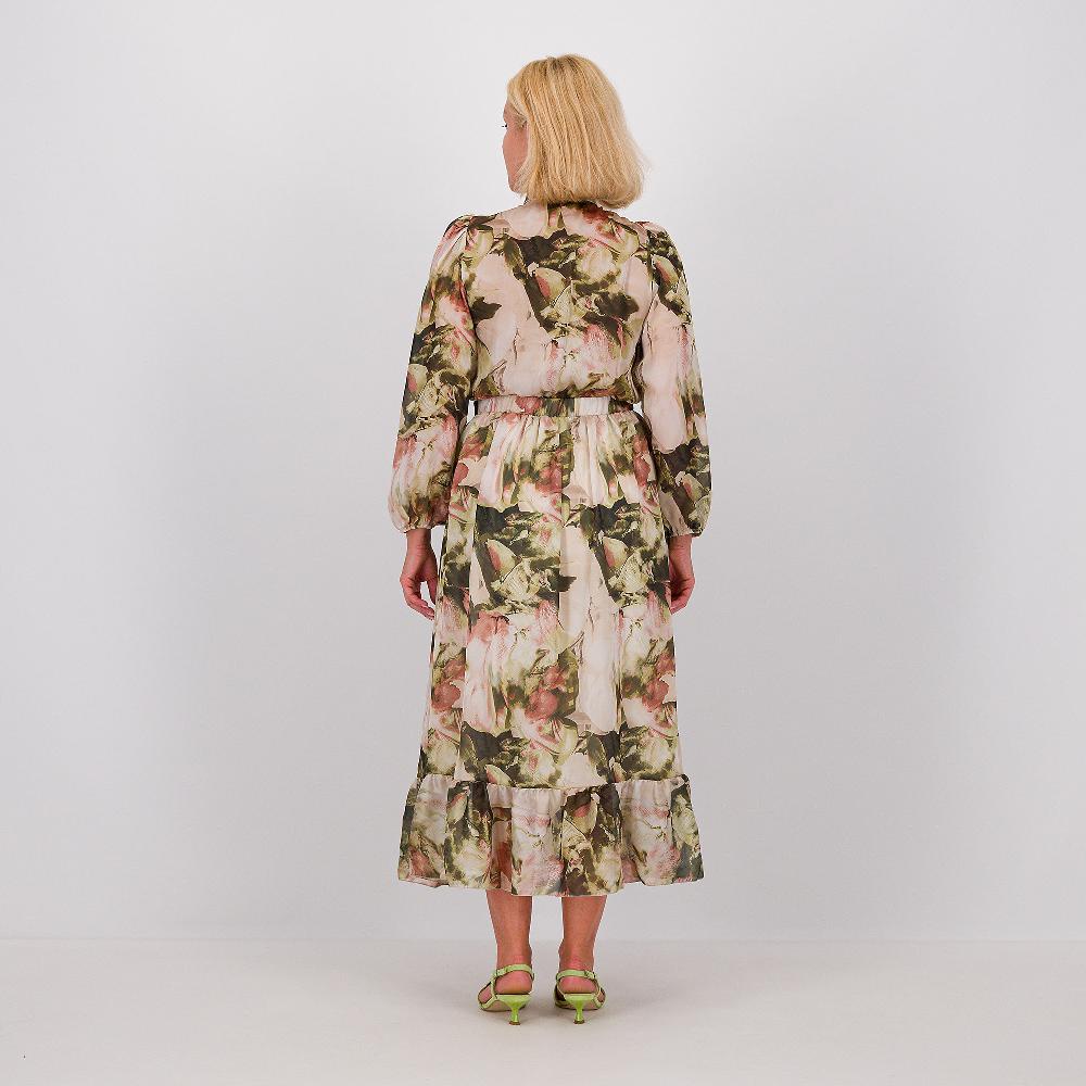 QVC SottoMarino Abito midi a maniche lunghe in chiffon