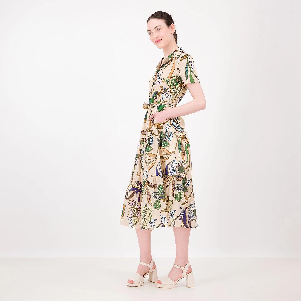 QVC SottoMarino Abito midi in mussola di cotone stampata