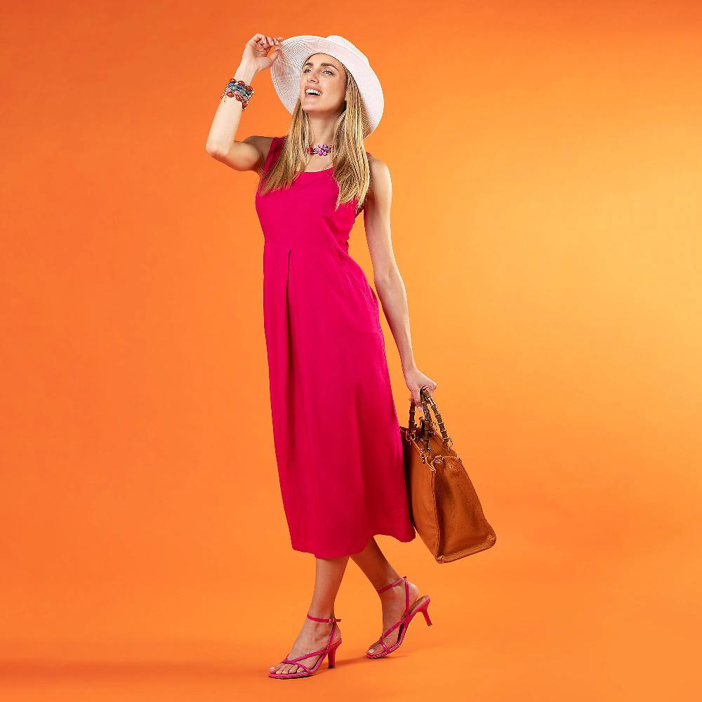 QVC SottoMarino Abito smanicato in viscosa e lino con tasche