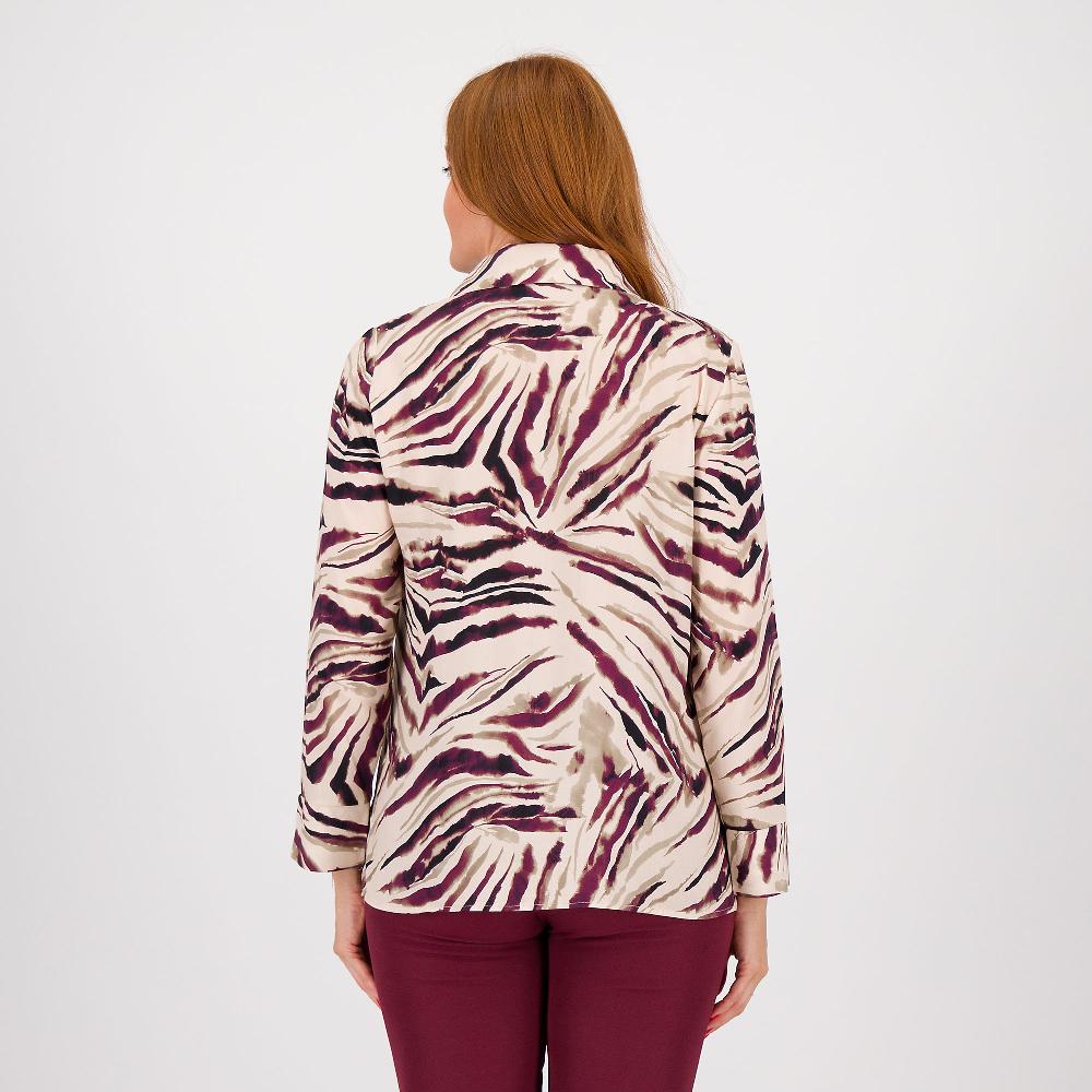 QVC SottoMarino Blusa A Polo In Viscosa Fantasia Scollo A V