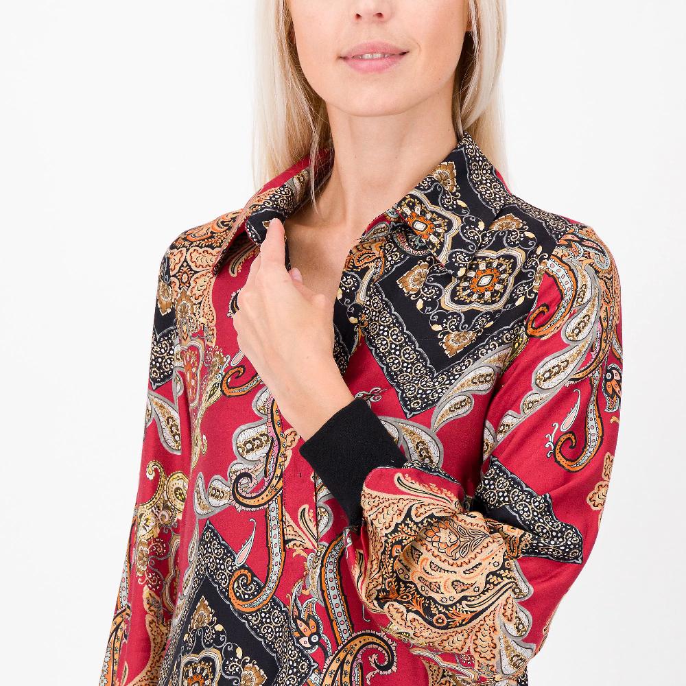 QVC SottoMarino Blusa In Viscosa Fantasia Con Maniche Lunghe