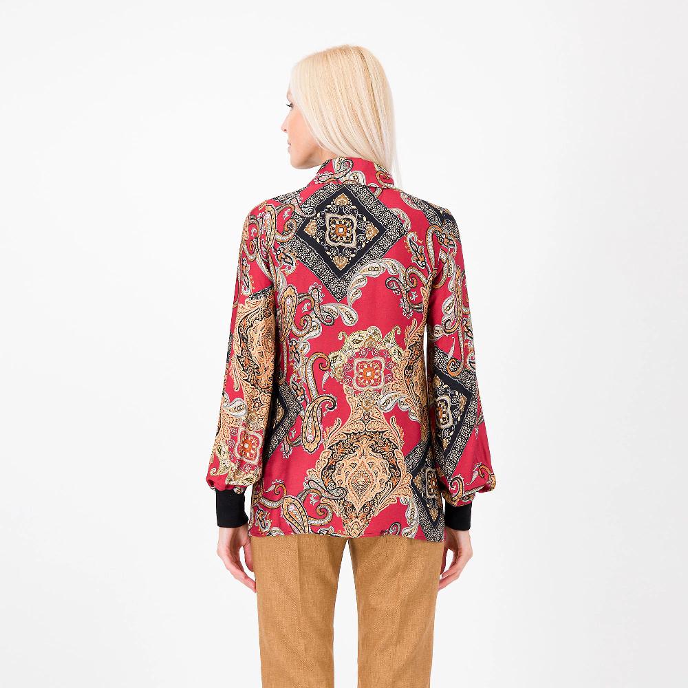 QVC SottoMarino Blusa In Viscosa Fantasia Con Maniche Lunghe