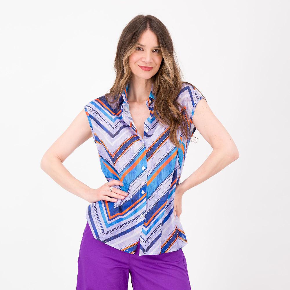 QVC SottoMarino Camicia in mussola di cotone fantasia