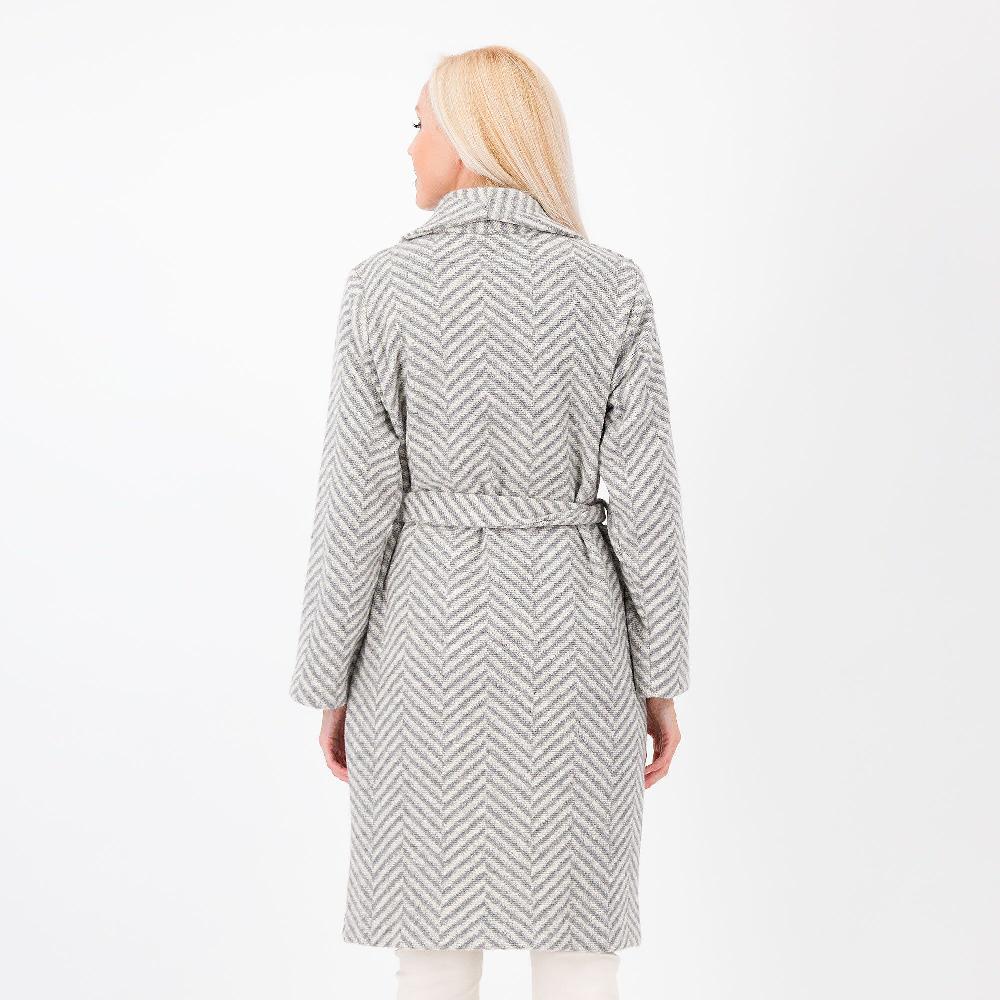 QVC SottoMarino Cappotto In Tessuto Jacquard E Lana Con Cintura