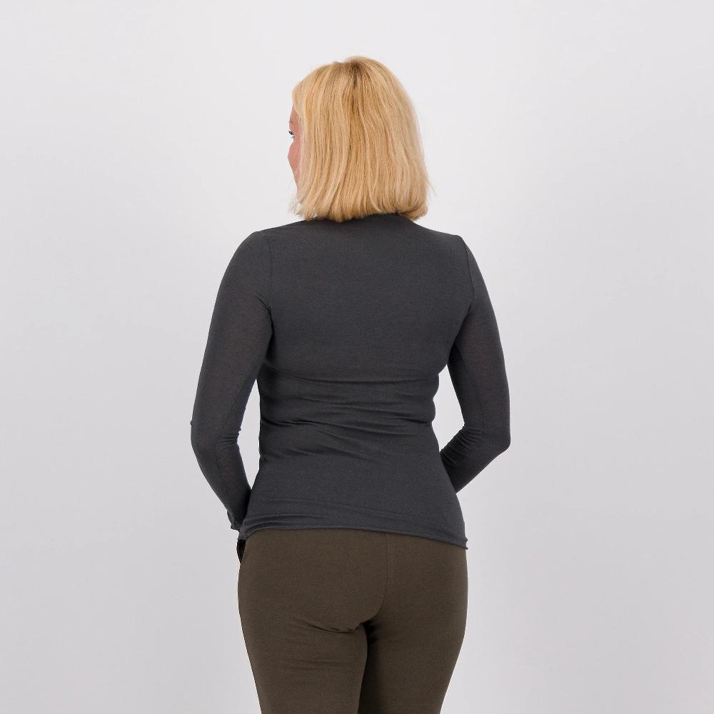 QVC SottoMarino Maglia Dolcevita A Maniche Lunghe In Viscosa Con Lana