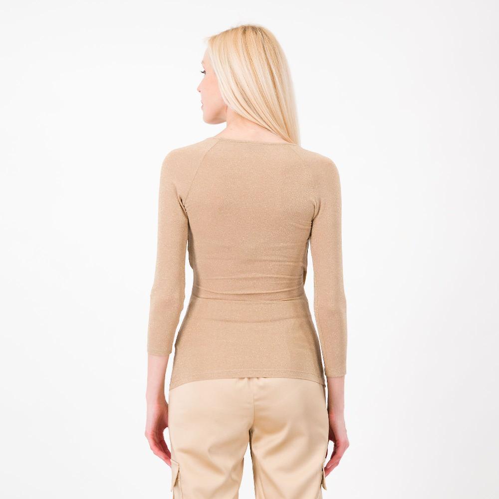 QVC SottoMarino Maglia Effetto Lamé Con Arricciatura
