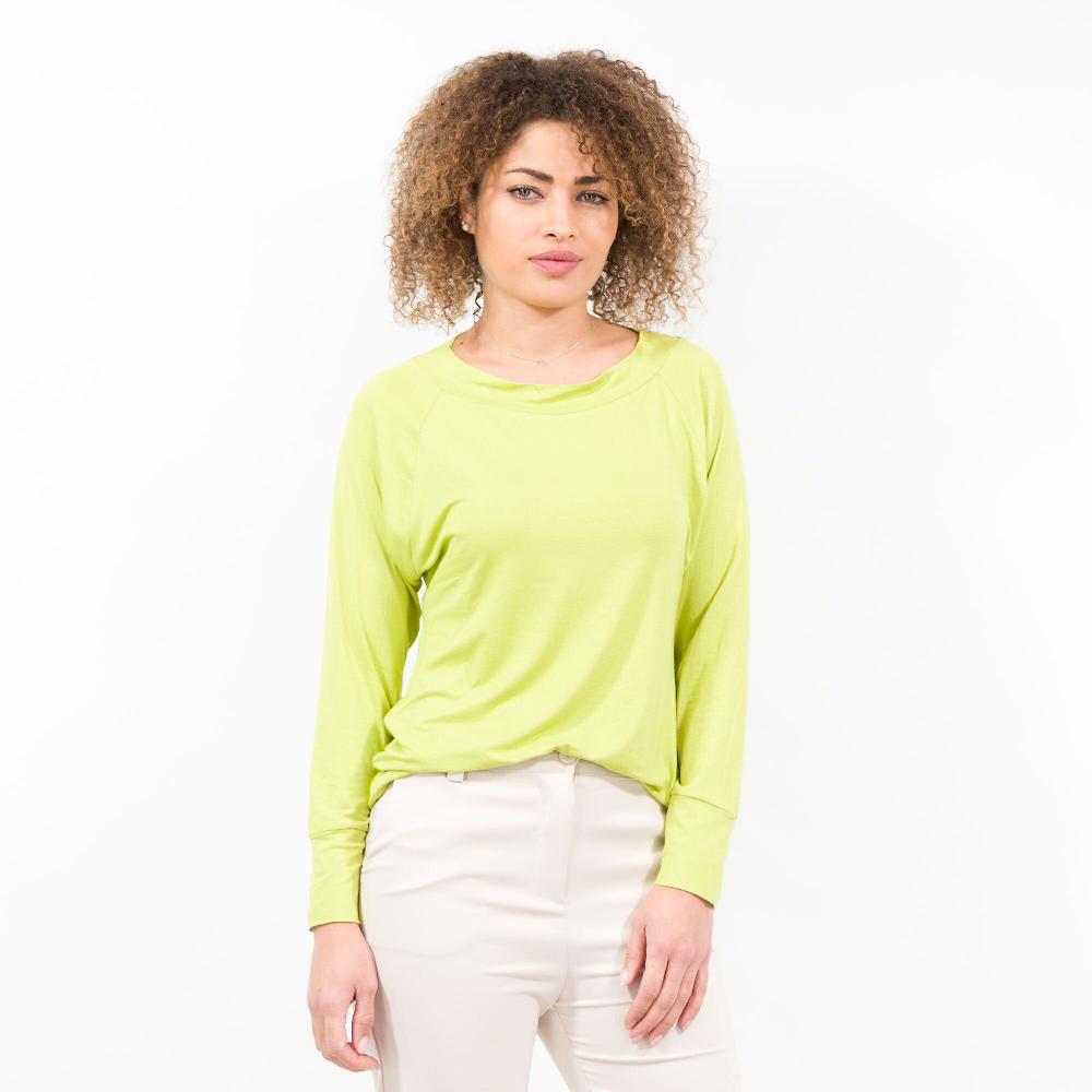 QVC SottoMarino Maglia in jersey di viscosa stretch Scollo ampio Made in Italy