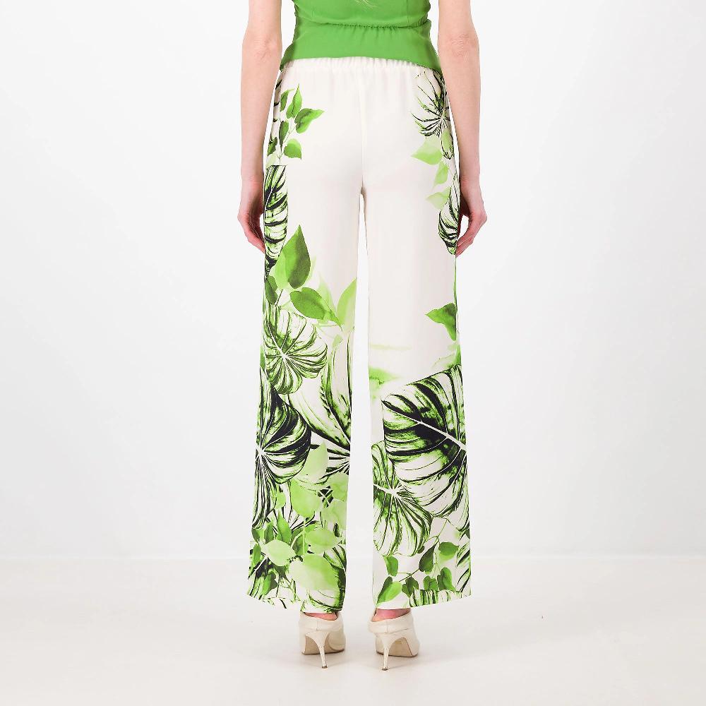 QVC SottoMarino Pantalone Ampio In Cady Fluido Fantasia Made In Italy