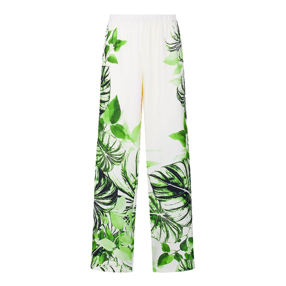 QVC SottoMarino Pantalone Ampio In Cady Fluido Fantasia Made In Italy