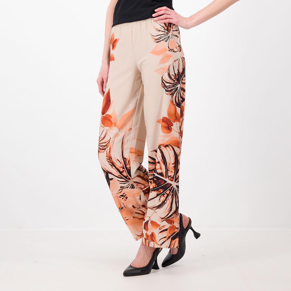 QVC SottoMarino Pantalone ampio in cady fluido fantasia Made in Italy