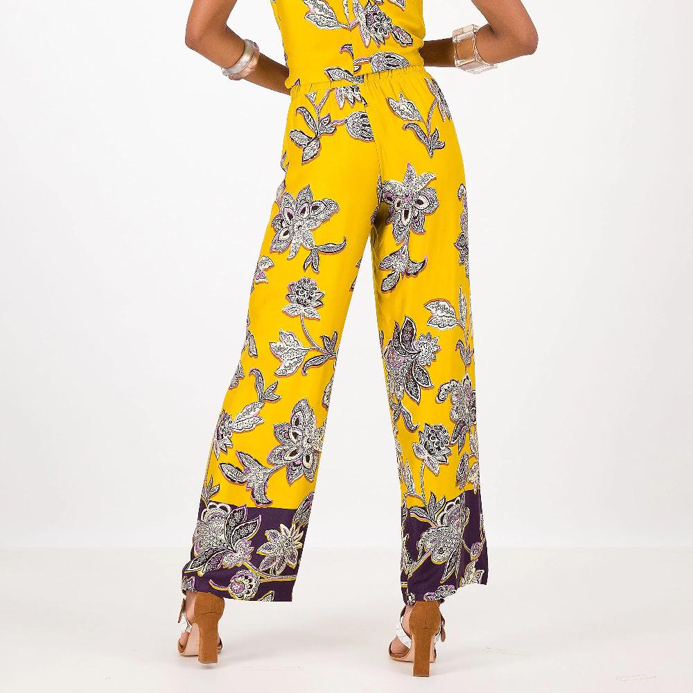 QVC SottoMarino Pantaloni Ampi In Viscosa Stampata Elastico In Vita Made In Italy