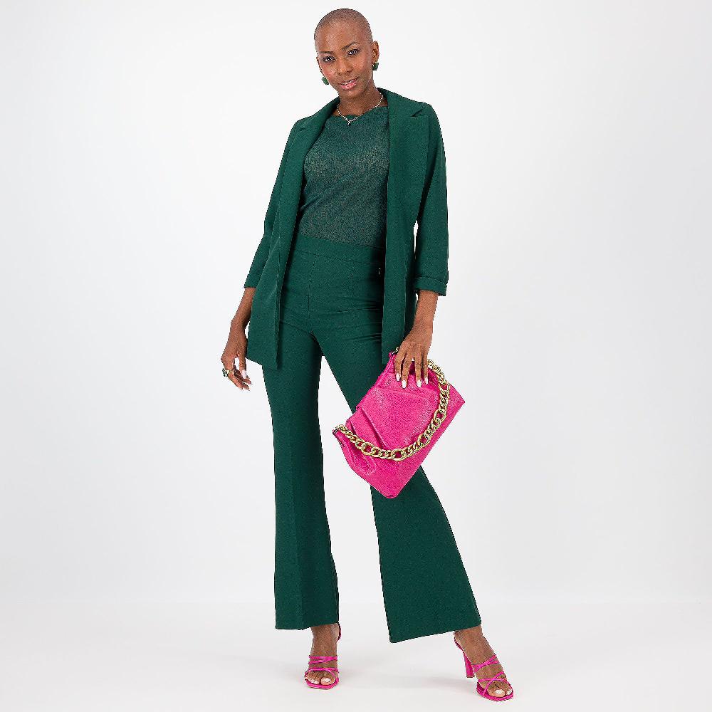 QVC SottoMarino Pantaloni Bootcut In Tessuto Fluido