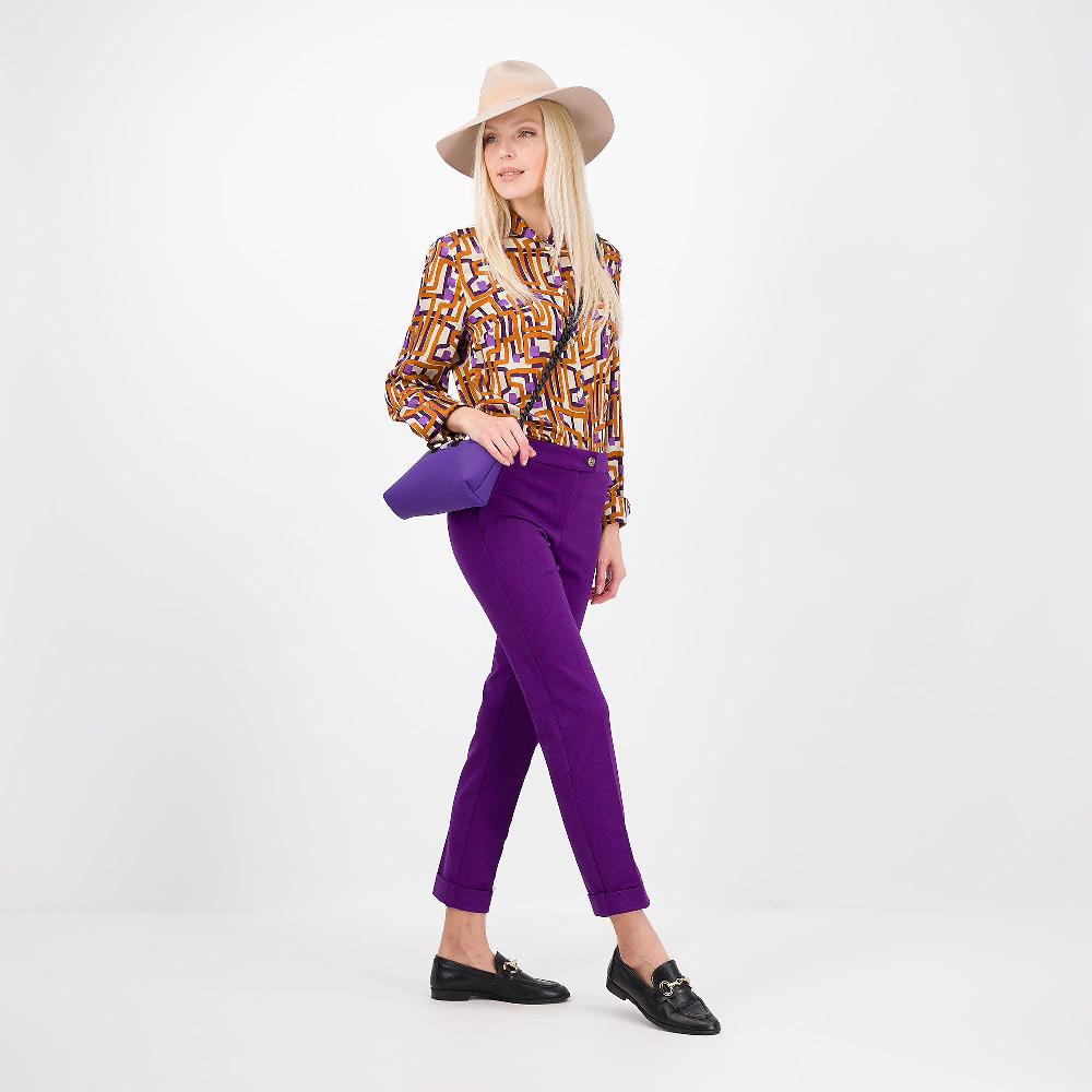 QVC SottoMarino Pantaloni Caviglia Con Risvolto Misto Viscosa