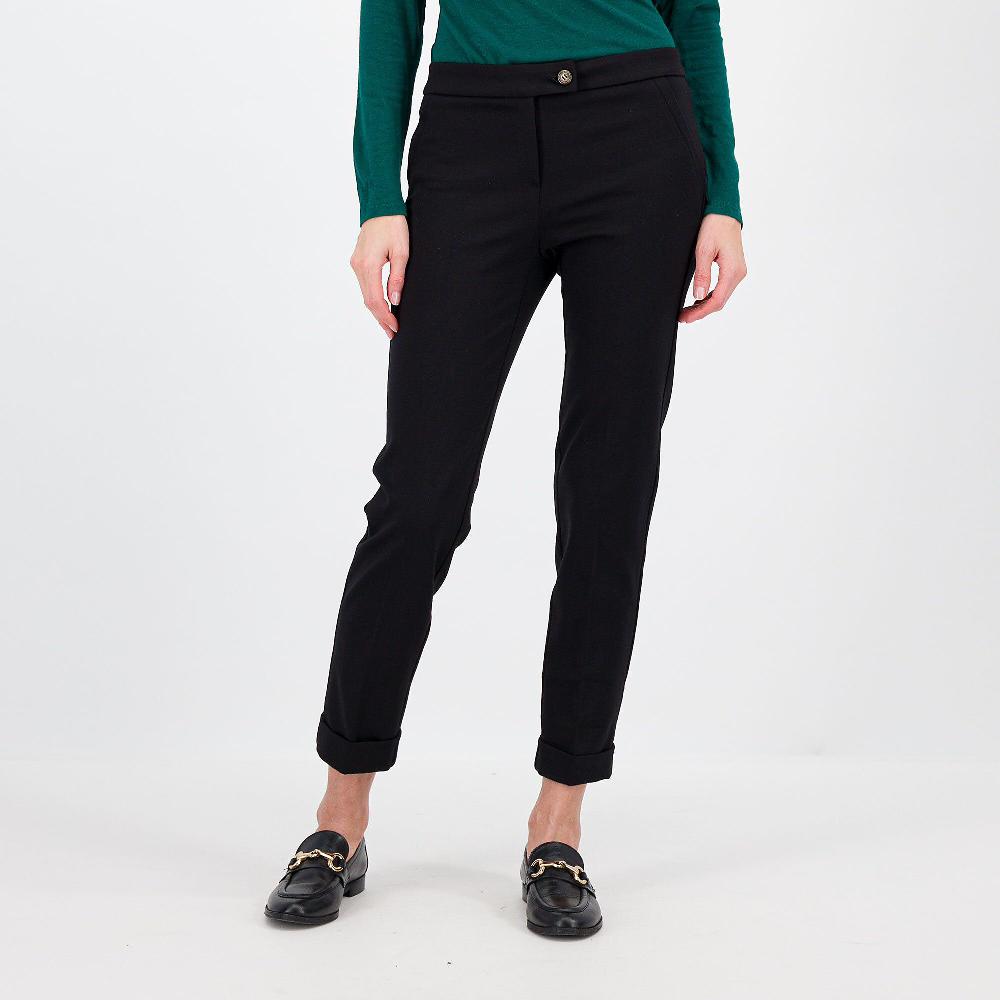 QVC SottoMarino Pantaloni caviglia con risvolto misto viscosa