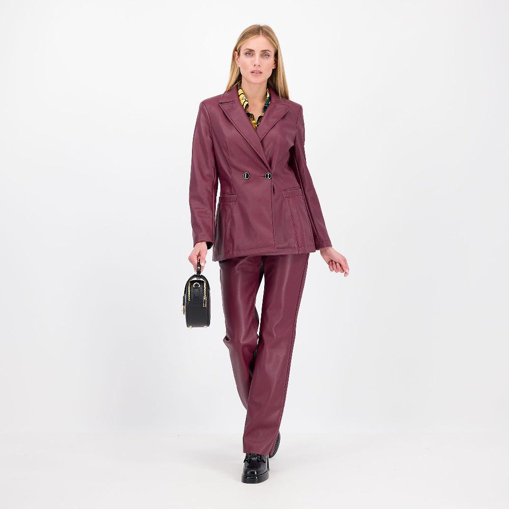 QVC SottoMarino Pantaloni Gamba Dritta In Tessuto Spalmato