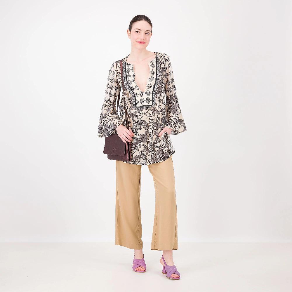 QVC SottoMarino Pantaloni Gamba Dritta In Viscosa E Lino