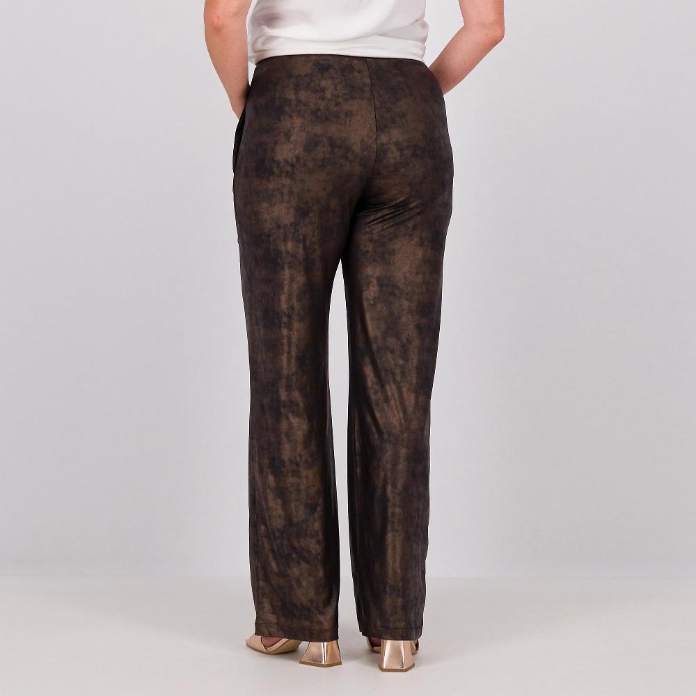 QVC SottoMarino Pantaloni Gamba Larga In Tessuto Spalmato Elasticizzato