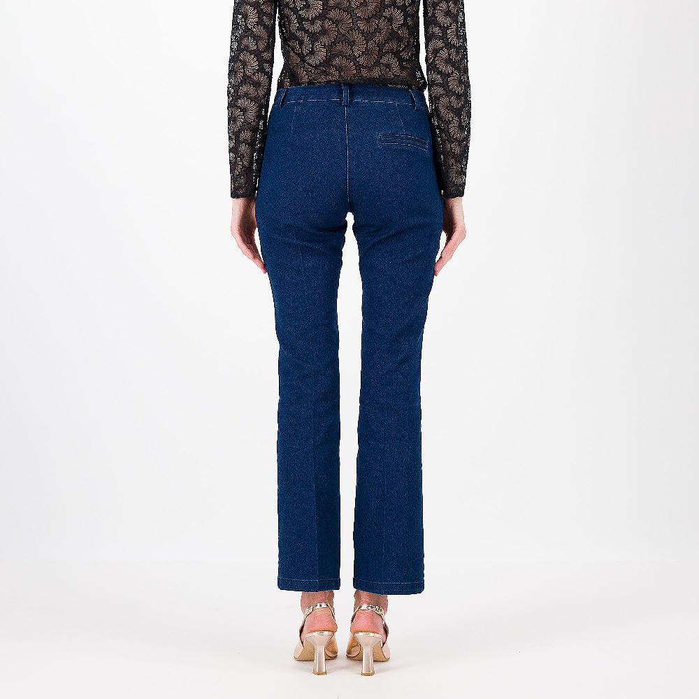 QVC SottoMarino Pantaloni In Tessuto Effetto Jeans Lavato Linea A Trombetta