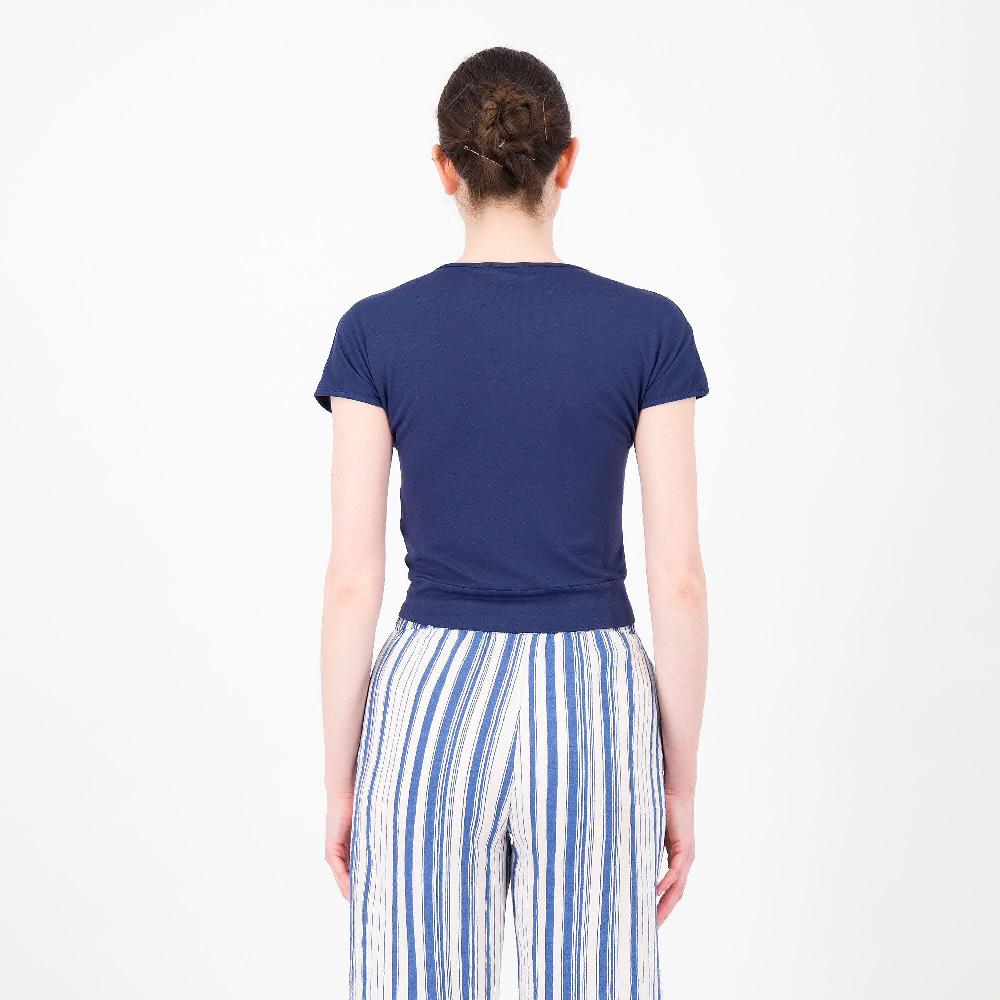 QVC SottoMarino T-shirt A Maniche Corte In Jersey Di Viscosa Con Fusciacca