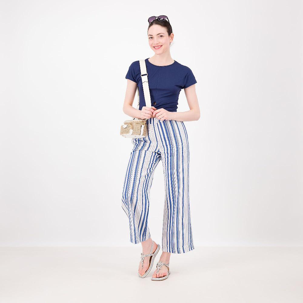 QVC SottoMarino T-shirt A Maniche Corte In Jersey Di Viscosa Con Fusciacca