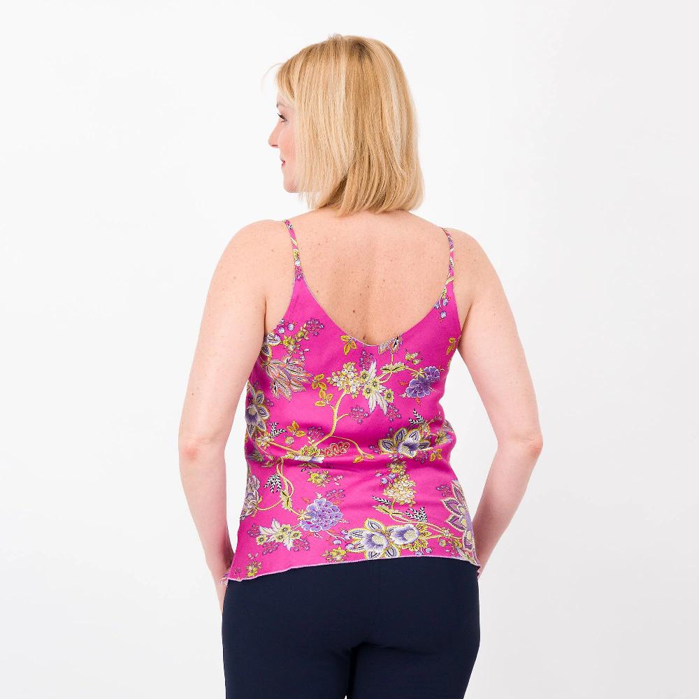 QVC SottoMarino Top In Raso Di Viscosa Fantasia Scollo A V