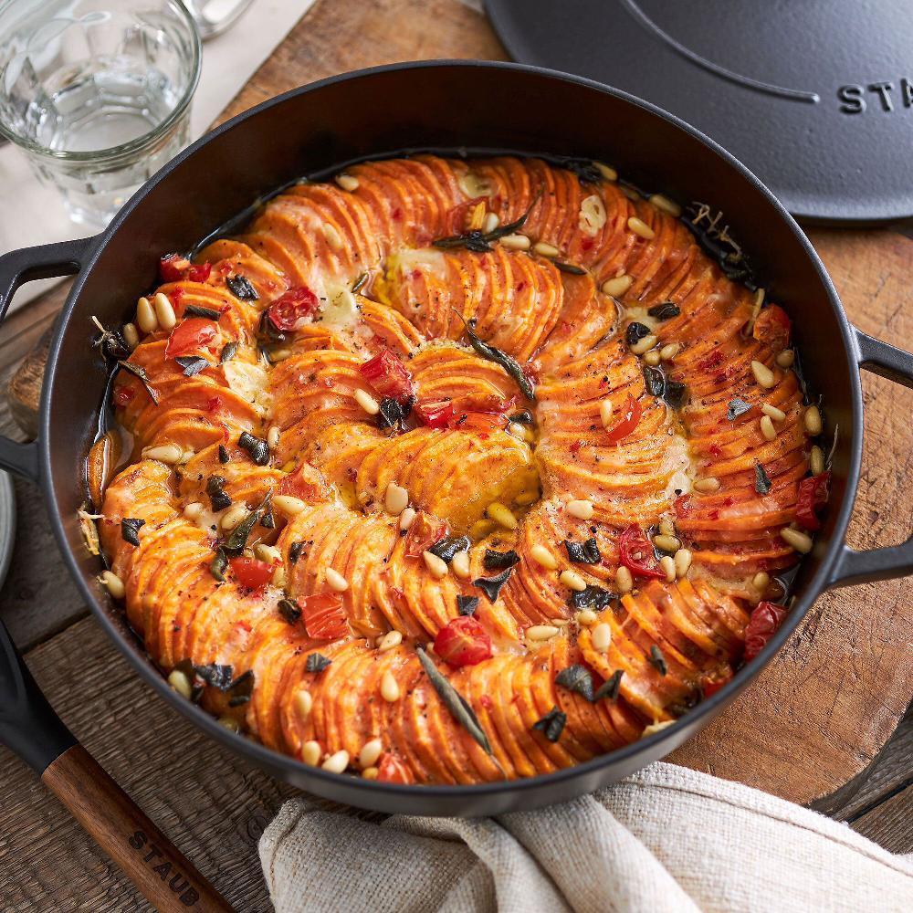 QVC Staub Tegame Chistera in ghisa + coperchio diametro 24 cm