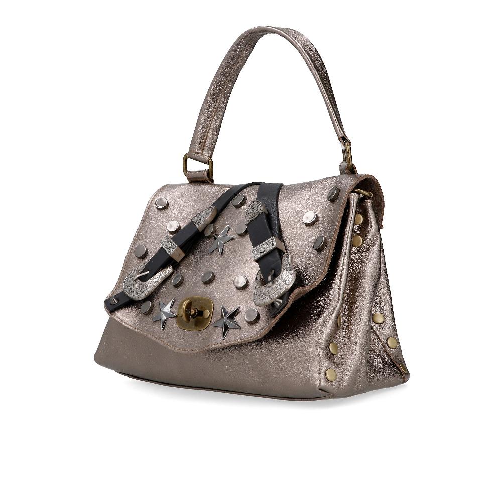 QVC Stefano Ghilardi Borsa A Mano In Pelle Con Fibbie Decorative